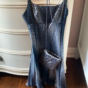 Beautiful cocktail dress in blue chiffon worn twice